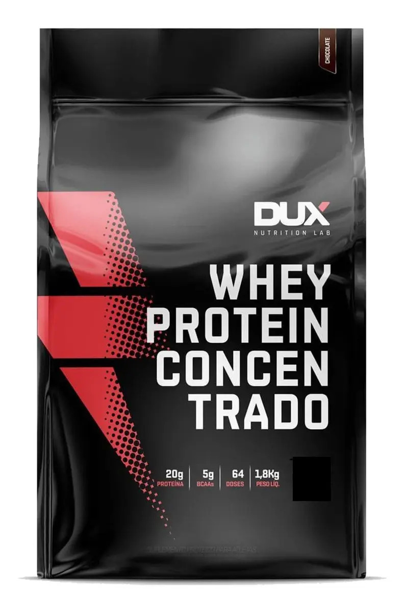 Whey Protein 100% Concentrado Dux 1,8kg Refil-dux Nutrition Sabor Chocolate