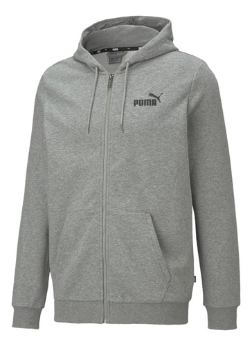 Campera Puma Essentials Logo Sportstyle Hombre Moda Gris