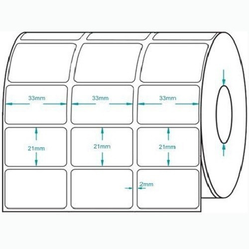 10 Rolos Etiqueta Zebra, Argox, Elgin 33x21 Couchê 3 Colunas