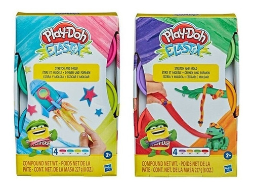 Play Doh Elastix Mundo Texturas Pack X 4 Hasbro 6967