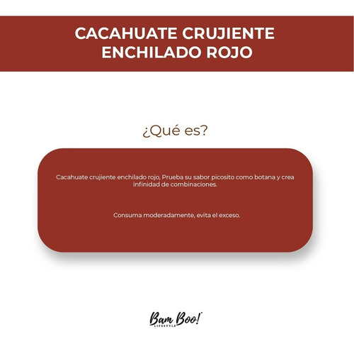 Imagen 3 de 6 de Cacahuate Crujiente Enchilado Rojo 700 Gr Bam Boo! Lifestyle