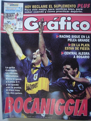 El Grafico 3992 Boca Juniors Caniggia Maradona 