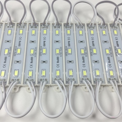 Lote De 10 Módulos De 3 Leds Smd 5630 P/ Exterior. Arealed