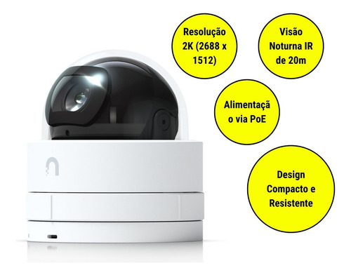 Câmera De Segurança Hd 2k Poe Ubiquiti G5 Uvc-g5-dome-ultra
