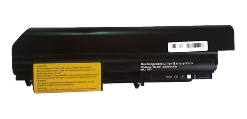 Bateria Compatible Ibm  Lenovo R61 T61 T400 R400 6 Celdas