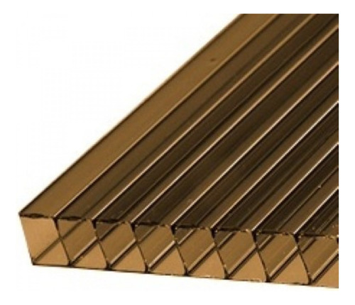 Lamina Bronce Policarbonato Celular 1.22mt X 12.20mt X 6mm