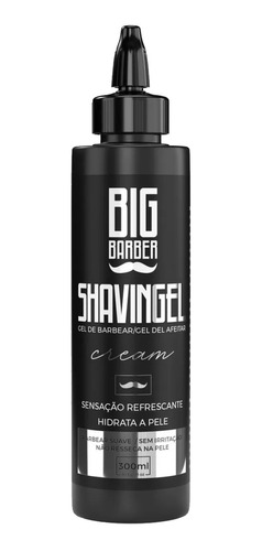 Gel Para Barbear Shaving Bisnaga Big Barber Cream 300ml