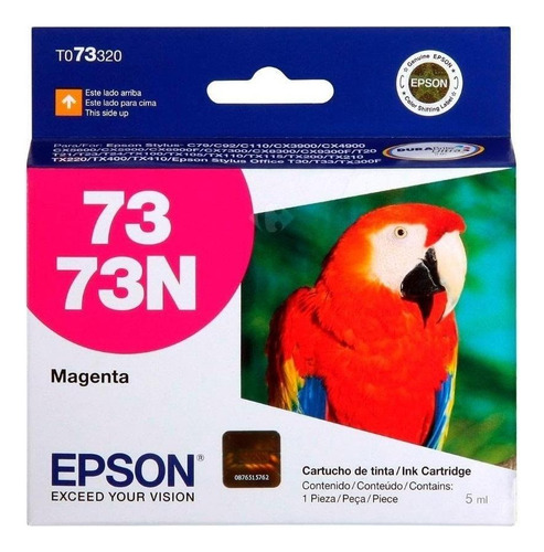 Cartuchos De Tinta Epson 73n Color Magenta