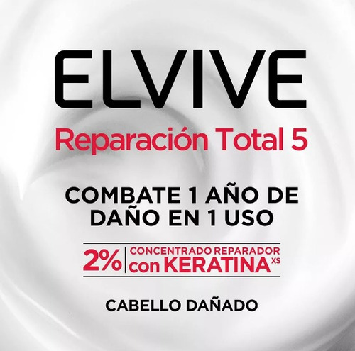 Shampoo Reparación Total 5 680ml Elvive Repara Fortalece Y Protege