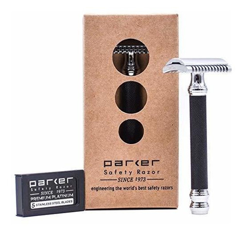 Parker 26c  Mango Negro Tres Piezas Abierta Peine De 9czos