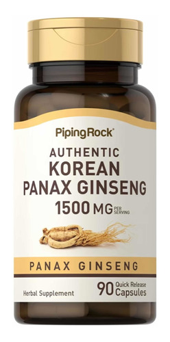 Korean (panax) Ginseng 1500 Mg X 90 Caps. Piping Rock