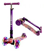 Comprar Scooter Italy Graffiti Monopatín de pie Scooter Batik Violeta Infantil 3 Ruedas con Luces Reforzado Original