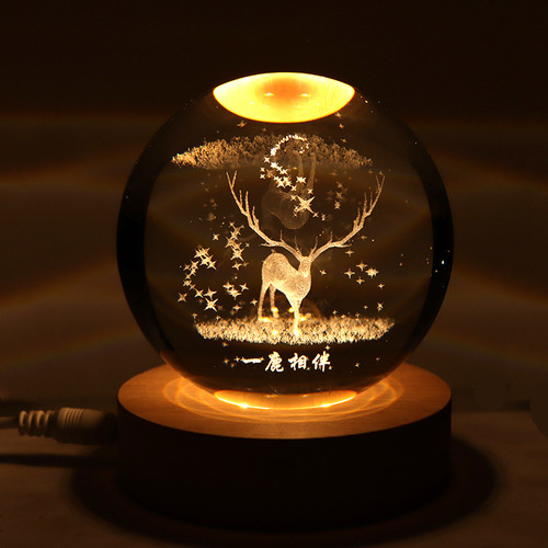 Bola De Cristal Brillante Creativa, Luz De Noche, Regalos