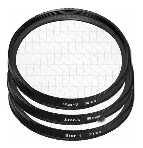 Filtro Star Estrela 4 6 E 8 Pontas 52mm 55mm 58mm 67mm 72mm