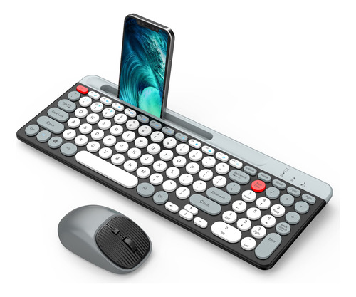 Combo De Teclado Inalambrico Y Mouse Recargable, Con Soporte