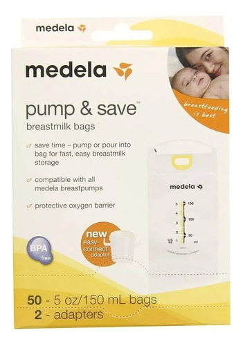 Bolsas Para Extractor Medela, 5 Onz X 20 Bolsas