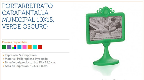 Imagen 2 de 5 de Portarretrato Carapantalla Cartel Municipal 10x15cm X10un