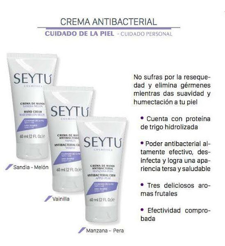 Trio De Crema Antibacterial Seytu