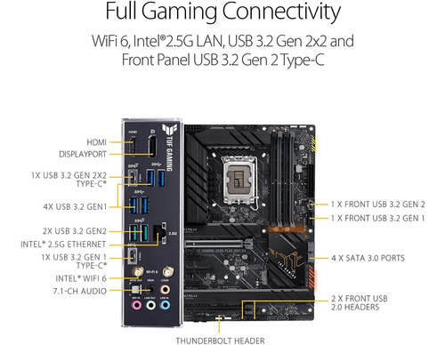 Asus Tuf Gaming Z690-plus Wifi D4 Lga1700 (intel De 12ª Gene