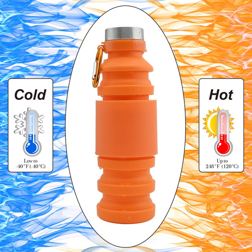 Mitour Botellas De Agua Plegables Tazas - 550 Ml Reutilizabl