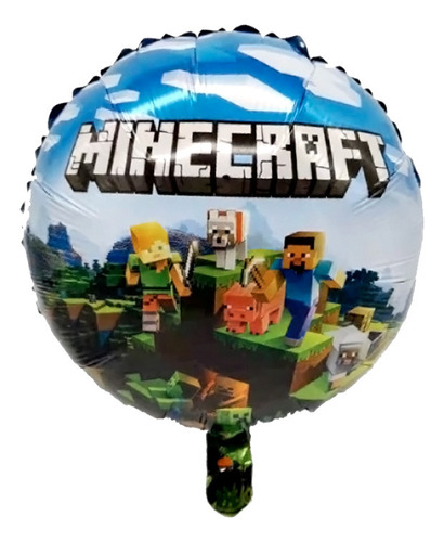 Globo Minecraft - 45cm Inflado Con Helio - Caballito