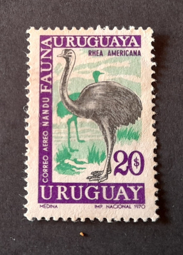 Sello Postal - Uruguay - Fauna Local - 1970
