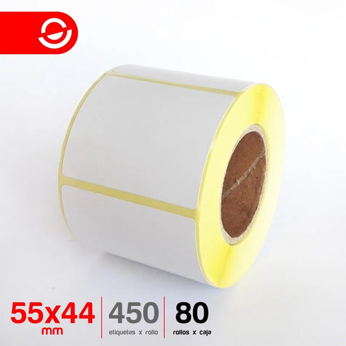 Imagen 1 de 6 de Etiquetas Térmicas Top Balanzas 55mm X 44mm Pack X 80 Rollos