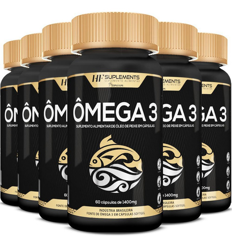 Kit 6x Omega 3 Aumenta Imunidade 60 Capsulas Gelatinosas