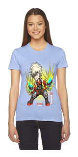 Polera Mujer Algodón Anime Bakugo Varios Colores Polera Mujer Algodón Anime Bakugo Varios Colores