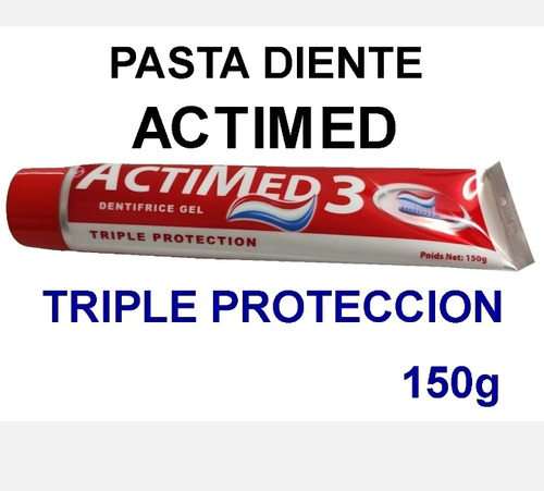 Pasta Diente Marca Actimed Pack De 3 Unidades 