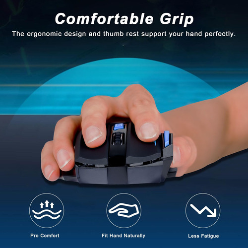 Mouse De Juegos Inalámbricos Xuangui F14, Con Botones Latera