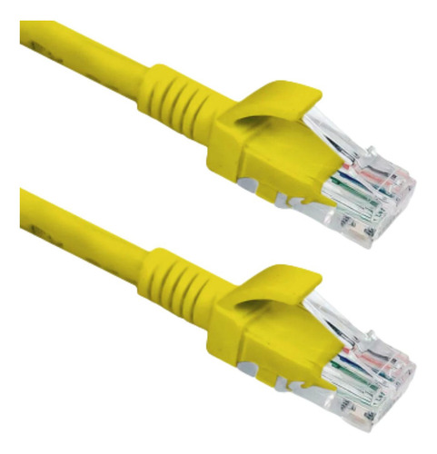 Patch Cord Cat6 U/utp Cmx Amarelo 1,50 Metros Redes Gigabit