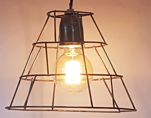 Retro hierro alambre jaula lámpara para lámpara colgante/plafón