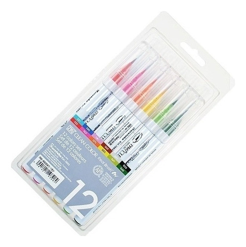 Marcador Pincel Zig Clean Color Real Brush Set X12 Lettering