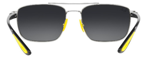 Lente De Sol Ray-ban Ferrari Rb3715m 6g Unisex Lifestyle Grey Mirror Silver Gradient Silver Grey