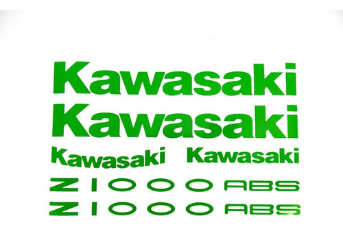 Kit Adesivos Para Kawasaki Z1000 15684 Cor Verde