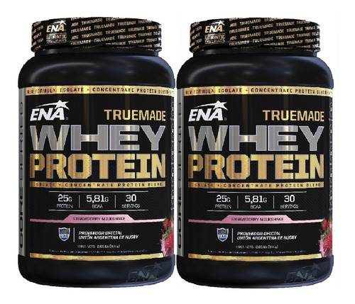 2 Whey Protein Ena True Made Proteínas Isolate Proteína Ena