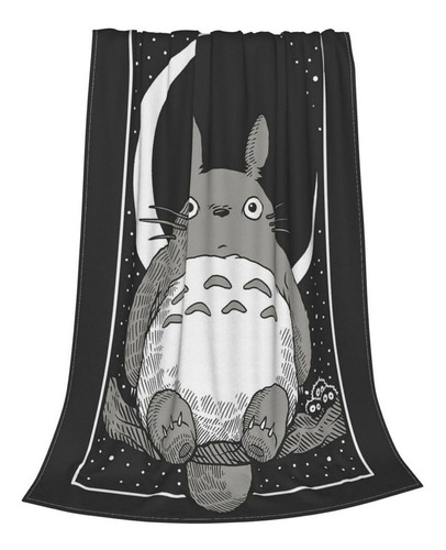 Totoro Anime Cobija Frazada Suave Estilos Individual Color Totoro Moon