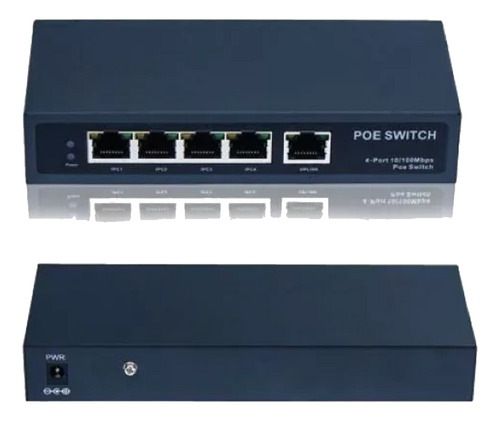 Poe Switch Ethernet  Rj45 4 Puertos Sistema Camara Vigilanci