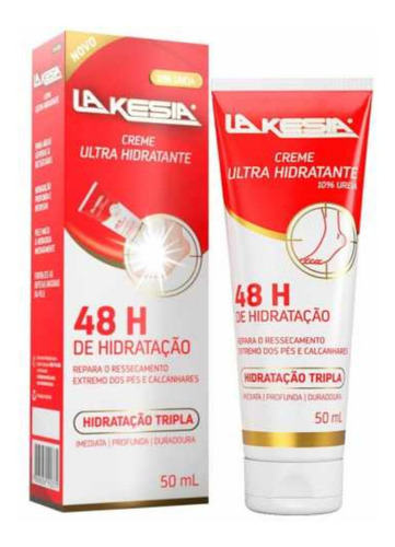 Lakesia Creme Ultra Hidratante 10% Ureia Para Os Pés 50ml