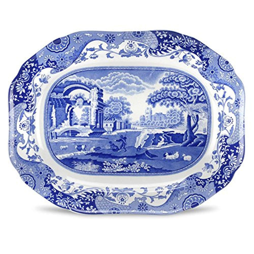 Visit The Spode Store Azul Italiano Plato Ovalado