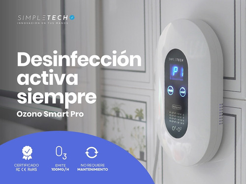 Imagen 6 de 10 de Ozonizador + Purificador Aire 100mg/h Ideal Ambientes