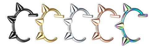 (d) Anillos Para Labios Falsos De Acero Inoxidable Punk De 1