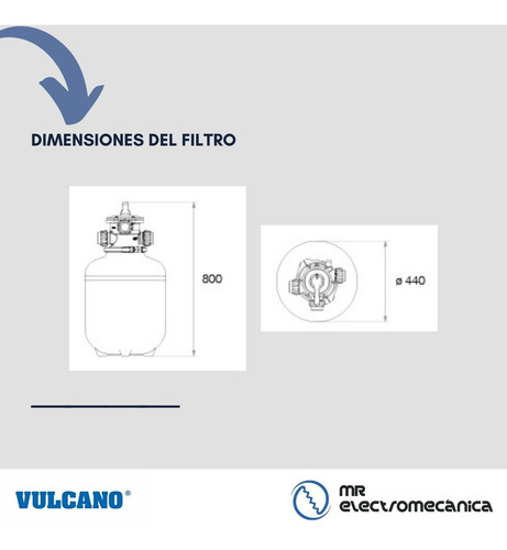 Imagen 8 de 10 de Combo Filtro Vulcano Vc30 + Bomba Bae075 3/4 Hp 50000 Litros