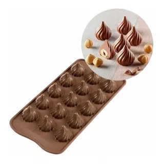 Molde Silicona De 15 Kisses - Chocolates Repostería Gomitas
