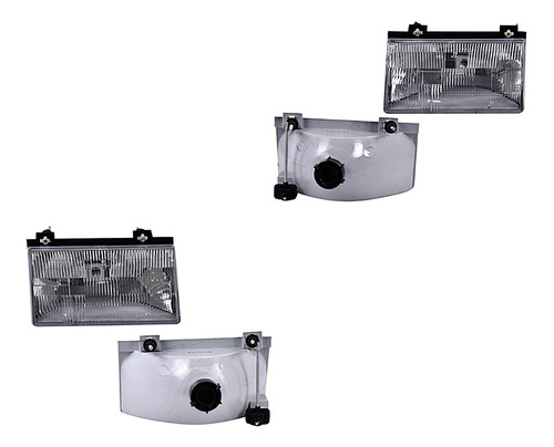 Set Faros Delanteros Depo Ford Topaz 1992 - 1994