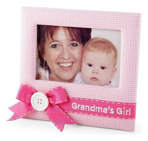 Mud Pie Baby Little Princess Pink Gingham Photo Frame, Grand