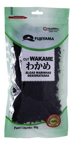 Alga Marinha Desidratada Cut Wakame 50g Fujiyama