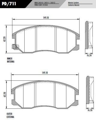 Pastillas Freno Frasle Suzuki Xl7 07/09 Traseras