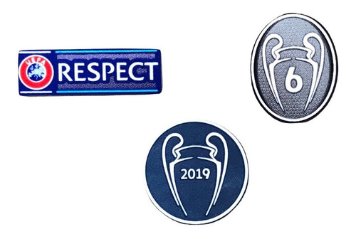 Set Parches Liverpool 2019 - 2020. Campeón Champions League 